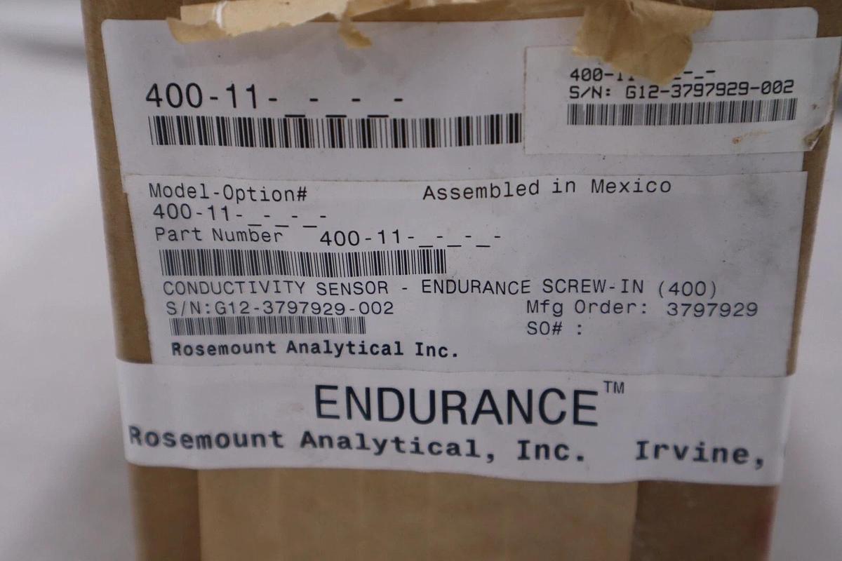 NEW- Rosemount Endurance Conductivity Sensor 400-11 STOCK 5578A