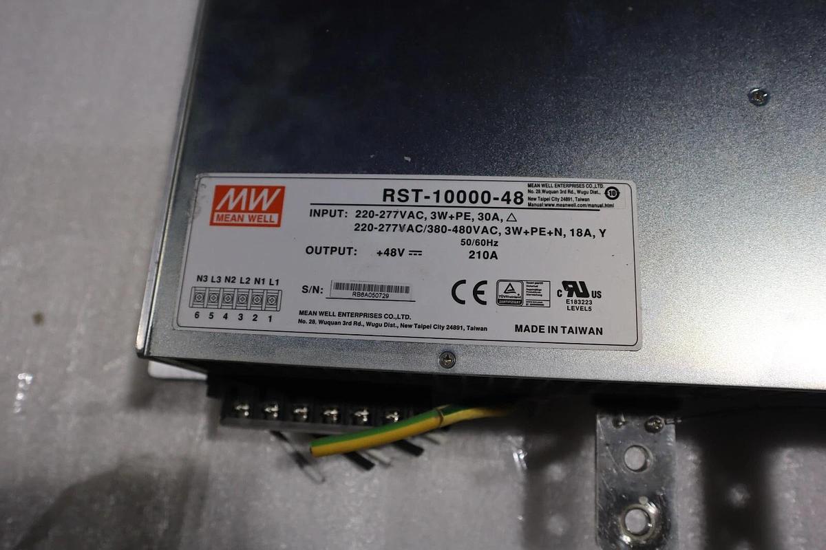 Used Mean Well RST-10000-48 Power Supply (48VDC-210 Amps) STOCK 5392