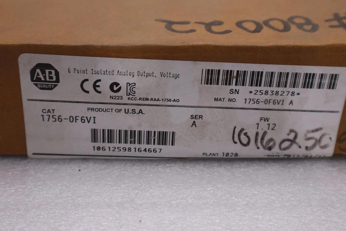 NEW OPEN BOX AB Allen Bradley 1756-OF6VI ControlLogix 1756OF6VI /A STK GF835