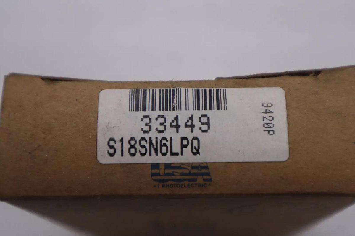 Banner Engineering S18SN6LPQ Photoelectric Proximity Sensor STOCK K-3658