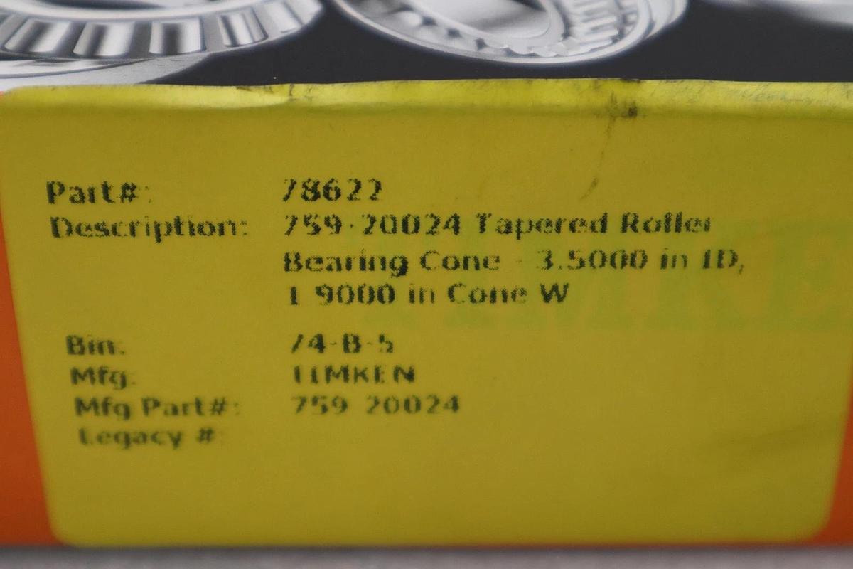 Used NEW Timken 759 Tapered Roller Bearing STOCK 1661CC