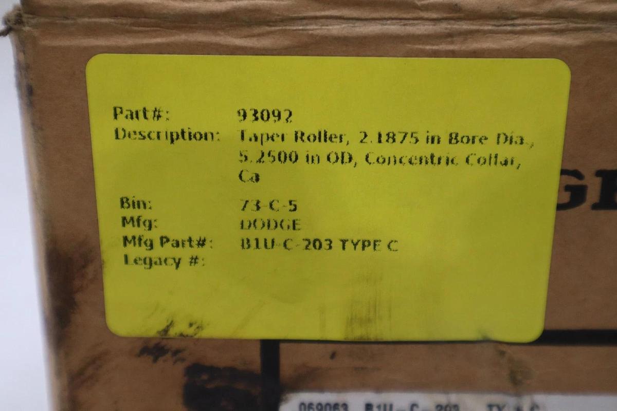 Used DODGE 069063 /B1U-C-203 TYPE C 2-3/16" - STOCK 1940CC