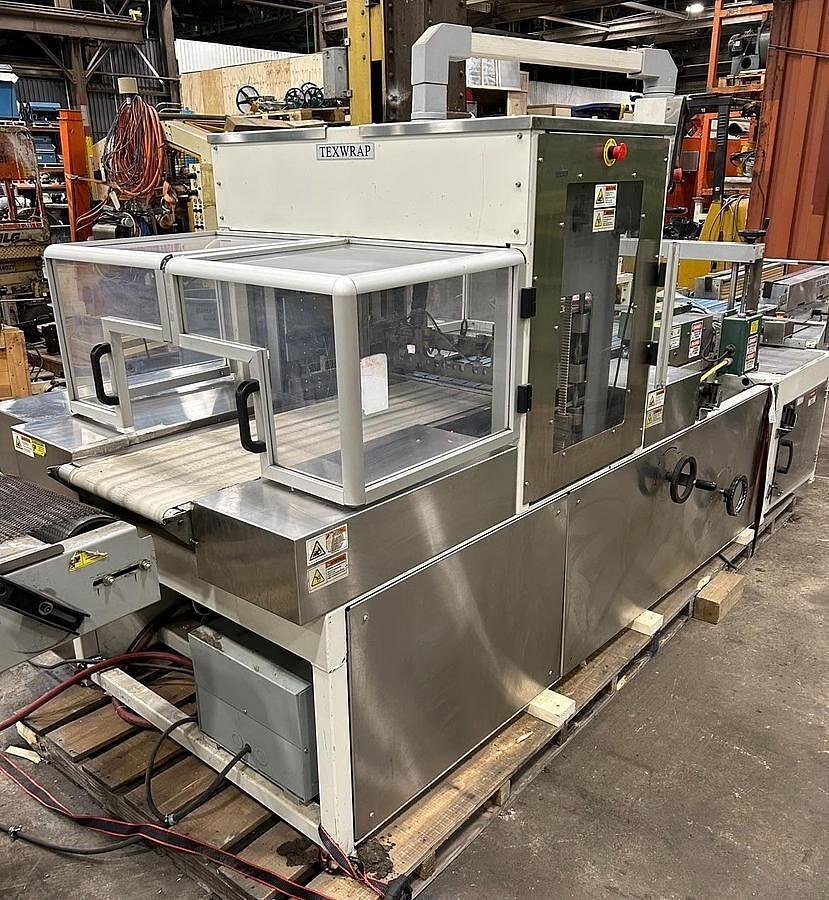 Used TEXWRAP 1809SS SERVO SIDE SEAL SHRINK WRAP SYSTEM W/ TEXWRAP 24"L ADJUSTABLE WID