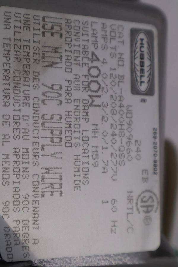 NEW OPEN BOX HUBBELL BL-A4008WH-QSS STOCK 5273