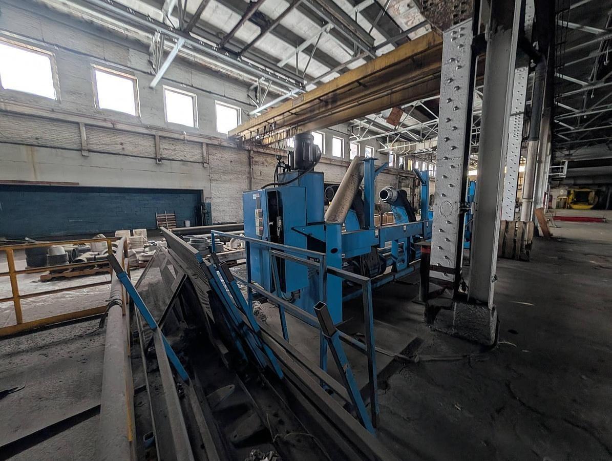 Used 98" WIDE MARQUIP 84" DIAMETER SHAFTLESS FLOOR PICKUP UNWIND STAND BACKSTAND