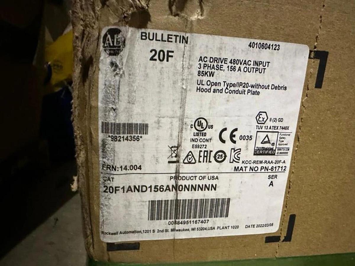 Allen Bradley 20F1AND156AN0NNNNN PowerFlex 753 VFD Drive 125HP NEW UNIT #S-601