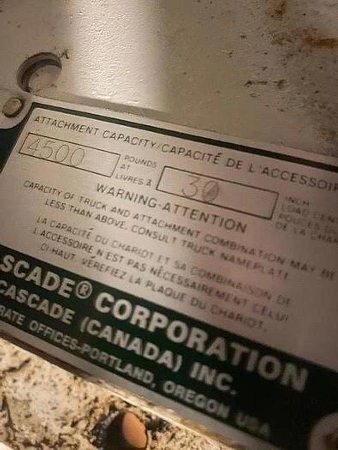 Used CASCADE MODEL 45F-RCP-05B 60" DIAMETER ROLL CLAMP CLASS II MOUNT RARE CLAMP