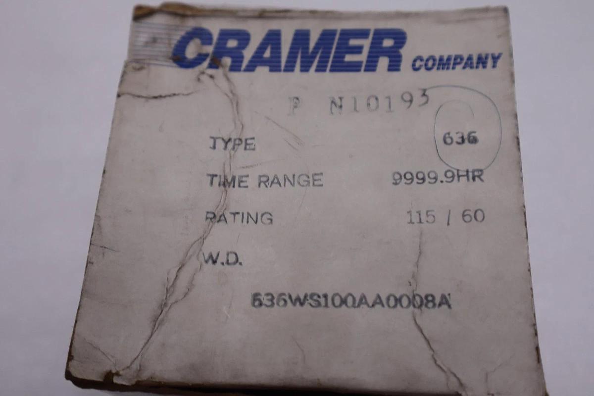 NEW OPEN BOX Cramer 636WS100AA0008A Time Meter STOCK L214CC