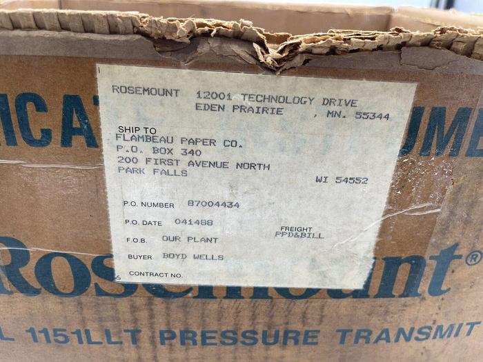 Rosemount 1151lt4lea0h22dl4 Pressure Transmitter New In Box Stock 1478
