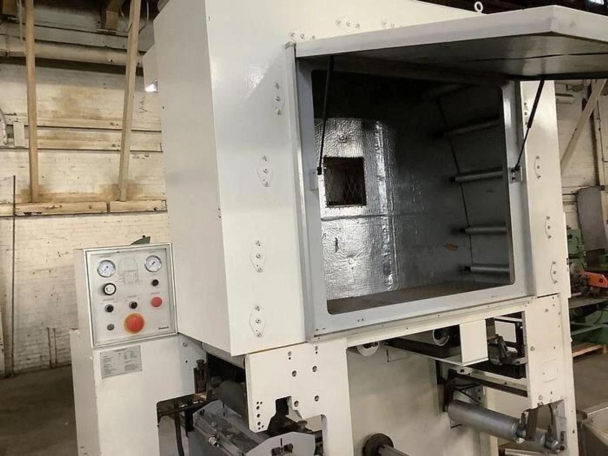 Used 15" WIDE CHESNUT ENGINEERING 1 COLOR PRINTER 2 ROLL ROTOGRAVURE AND LAMINATING