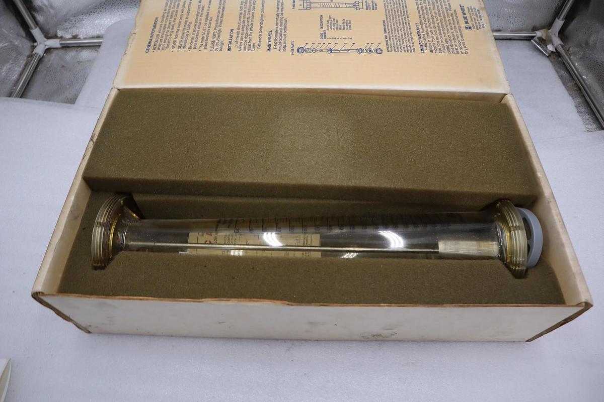 Blue White F-452/ F-452100LH FLOWMETER - STOCK 3829CC
