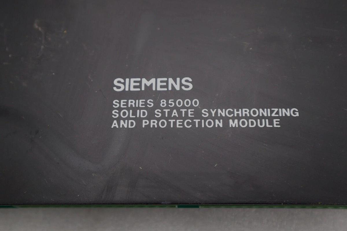 Used SIEMENS SERIES 85000 SOLID STATE SYNCHRONIZING AND PROTECTION MODULE STOCK #2350