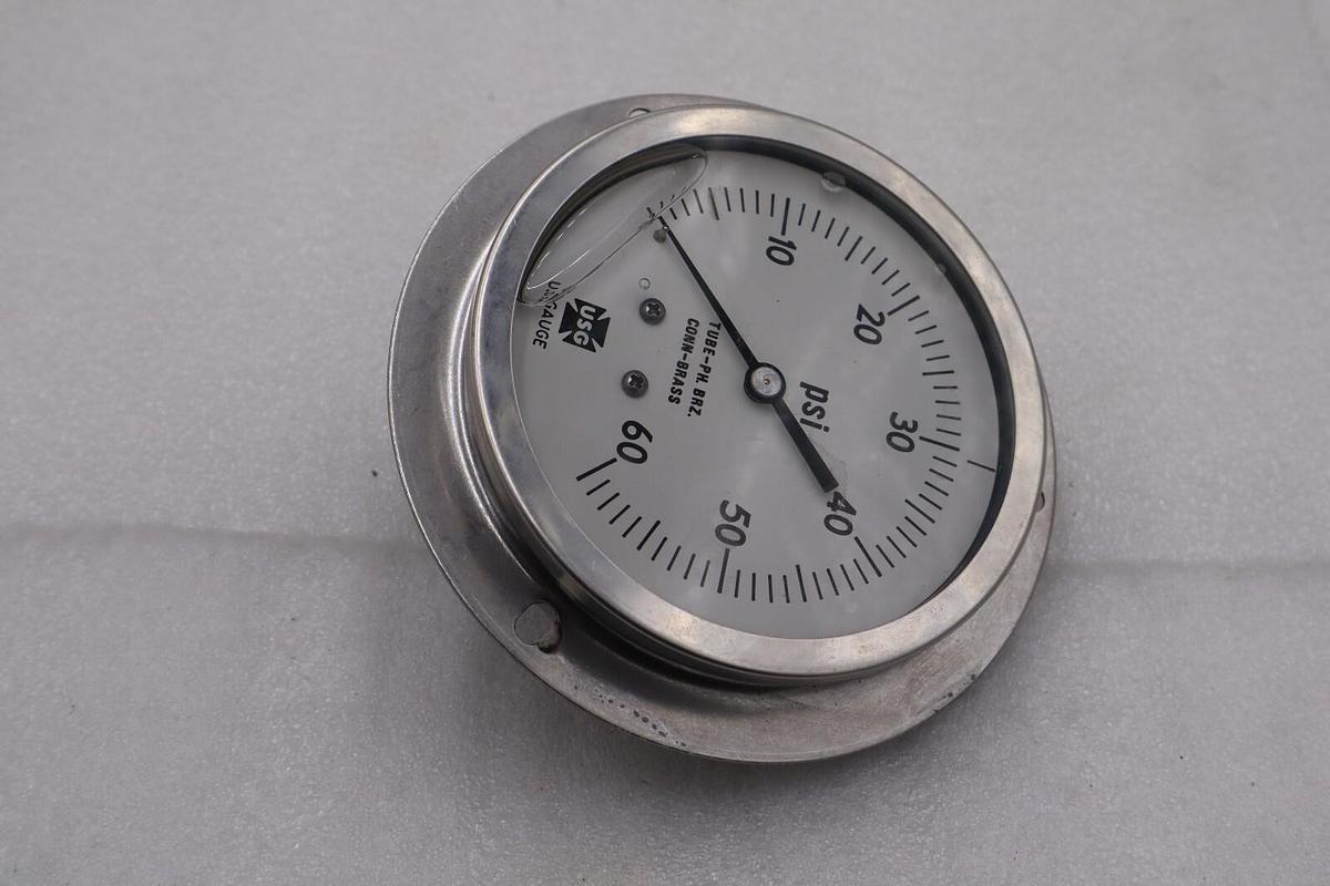Used USG PRESSURE GAUGE 0-60PSI SPEC 157805 #L-803