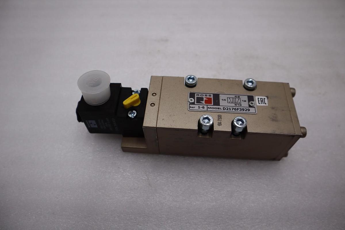 Used ROSS CONTROLS D2176F3929 / D2176F3929W PNEUMATIC VALVE STOCK H1696