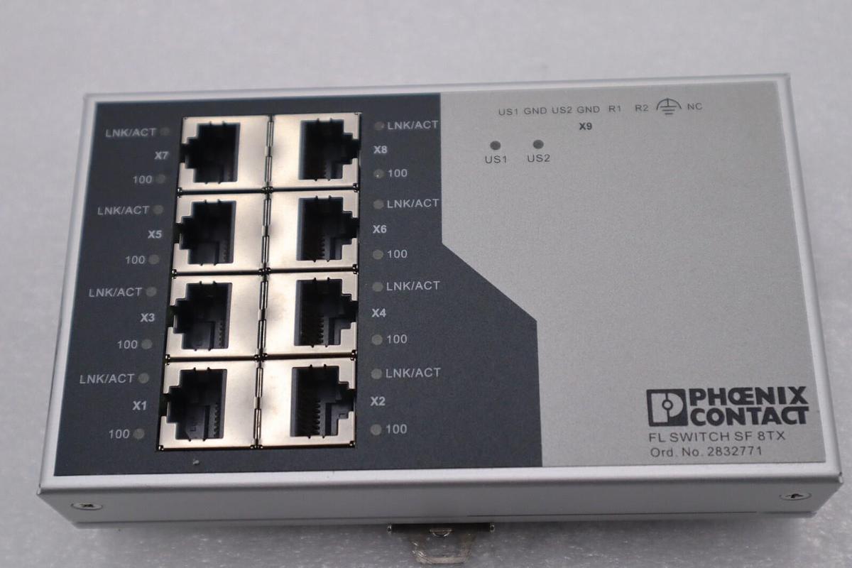 Used Phoenix Contact FL Switch SF 8TX Eight Port Industrial STOCK K-95C