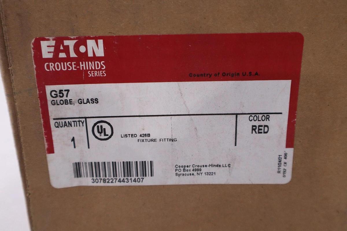 Used NEW EATON CORPORATION G57 / G57 GLASS GLOBE STOCK H193
