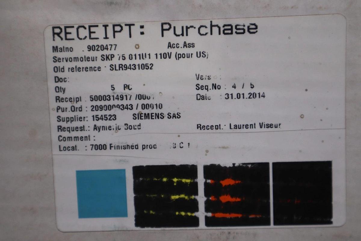 SIEMENS SKP75.011U1 Air/Gas Ratio Controlling Valve Actuator STK GF997