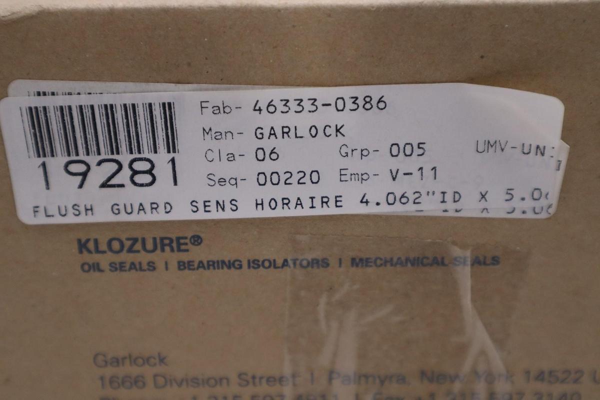 NEW GARLOCK 46333-0386 FLUSH-GARD SEAL - STOCK GF1009