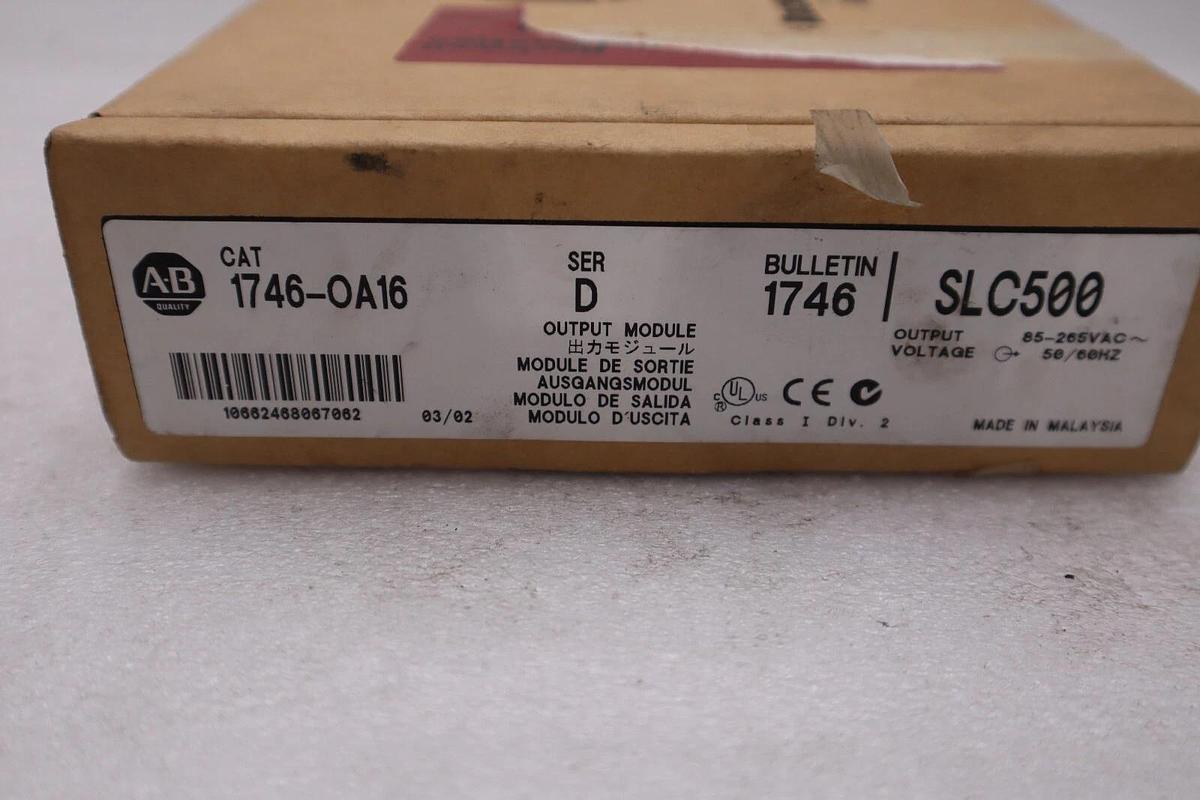 Used NEW Allen Bradley 1746-OA16 /D SLC 500 16-Channel 120/240VAC Output Module #H454
