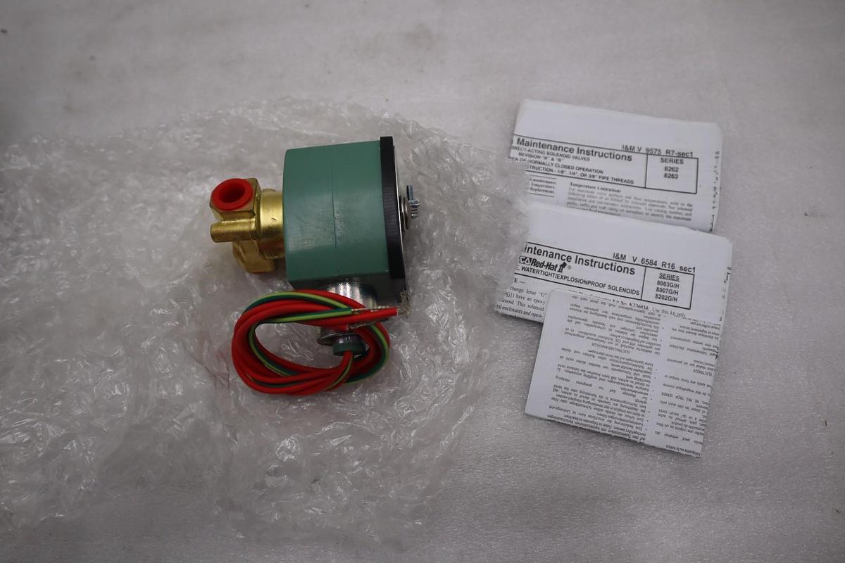ASCO RedHat 8262H262 2-way direct-acting solenoid valve NEW IN BOX STOCK 1417D