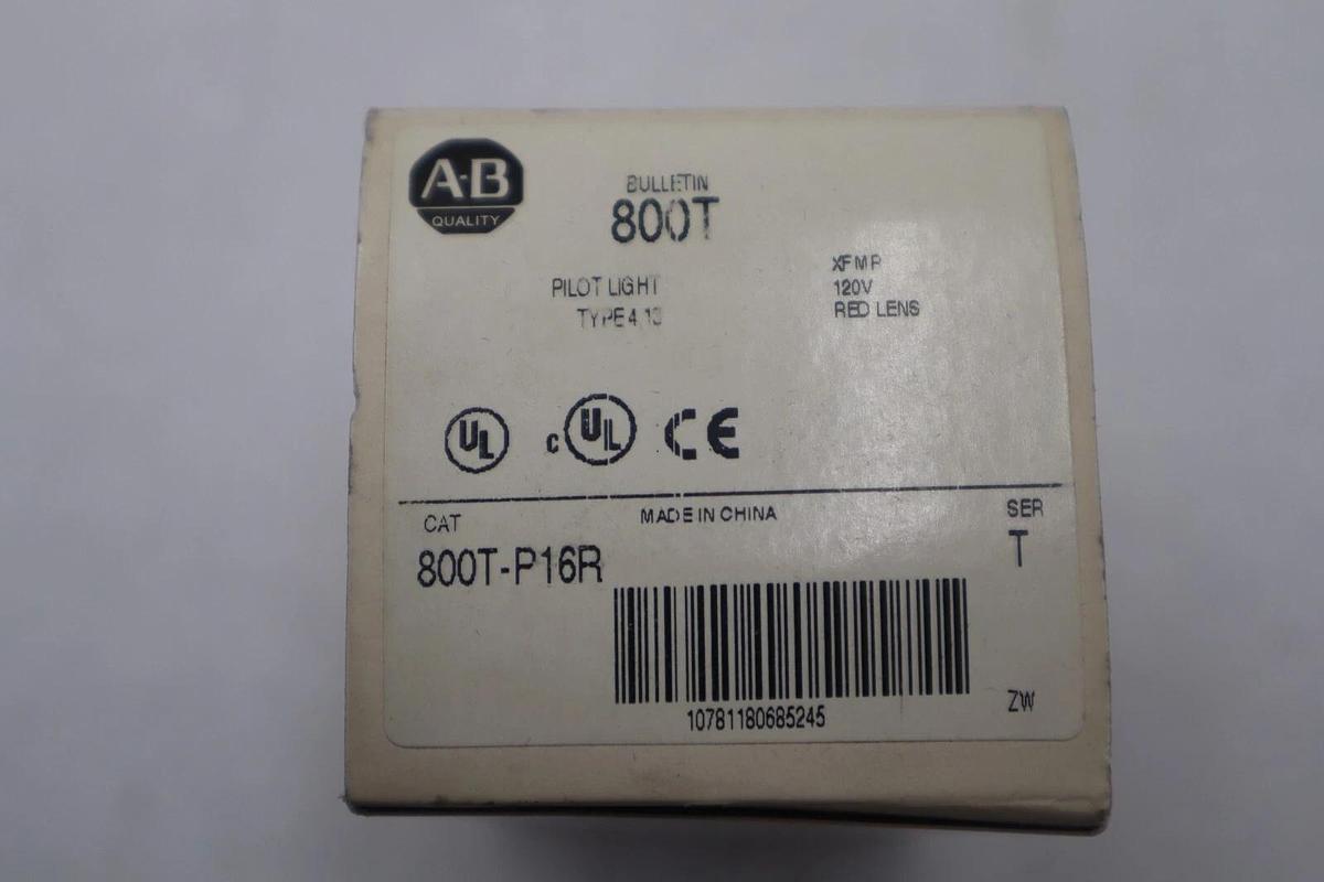 Allen Bradley 800T-P16R Red Illuminated Pilot Light Ser. T Stock K-3220