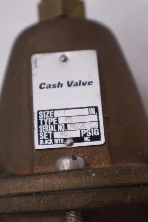 Used NEW OPEN BOX Cash Valve  K5 1" Angle Back Pressure Valve STOCK H1213