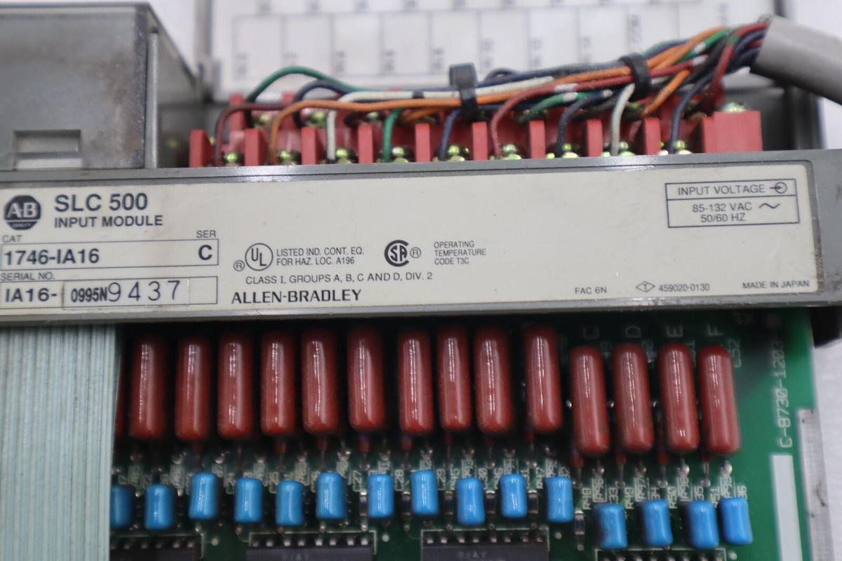 Used ALLEN BRADLEY 1746-IA16 SLC 500 INPUT MODULE SER C STOCK #L-510