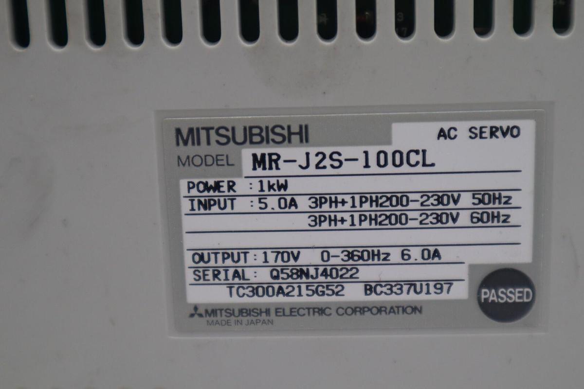 Used MITSUBISHI MR-J2S-100CL AC SERVO DRIVE STOCK 5006