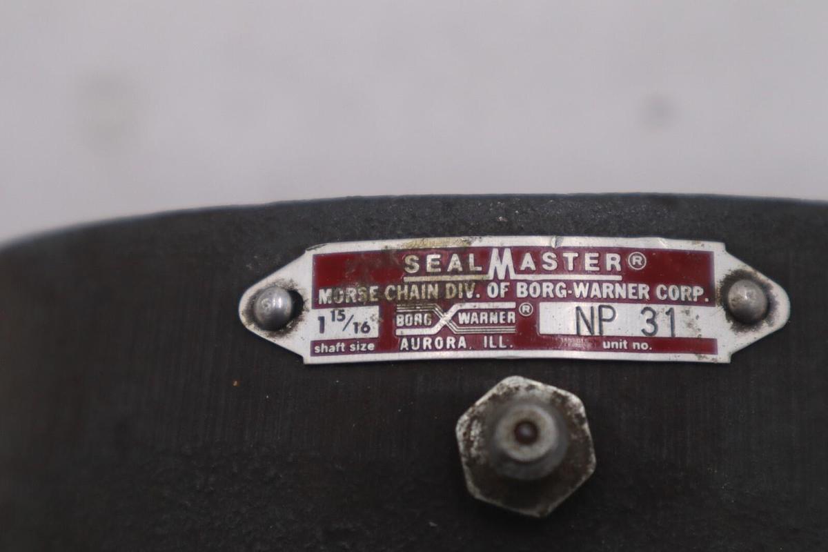 Used SEALMASTER NP-31 PILLOW BLOCK BEARING 1-15/16" STOCK #B-914