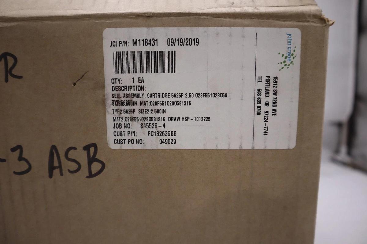 New John Crane 5600 SERIES Type 5625P Size 2.500" STOCK 5899