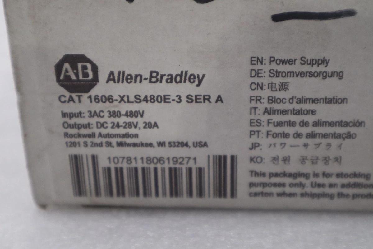 NEW OPEN BOX AB ALLEN BRADLEY 1606-XLS480E-3 POWER SUPPLY STK GF272