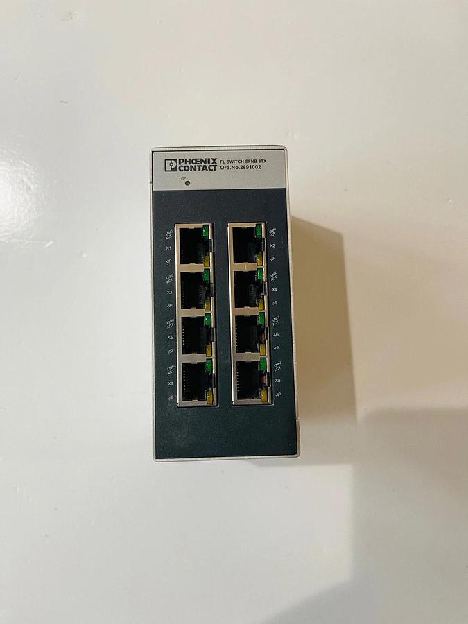 Used Phoenix Contact FL SWITCH SFNB 8TX, 2891002 Ethernet Switch #K-192
