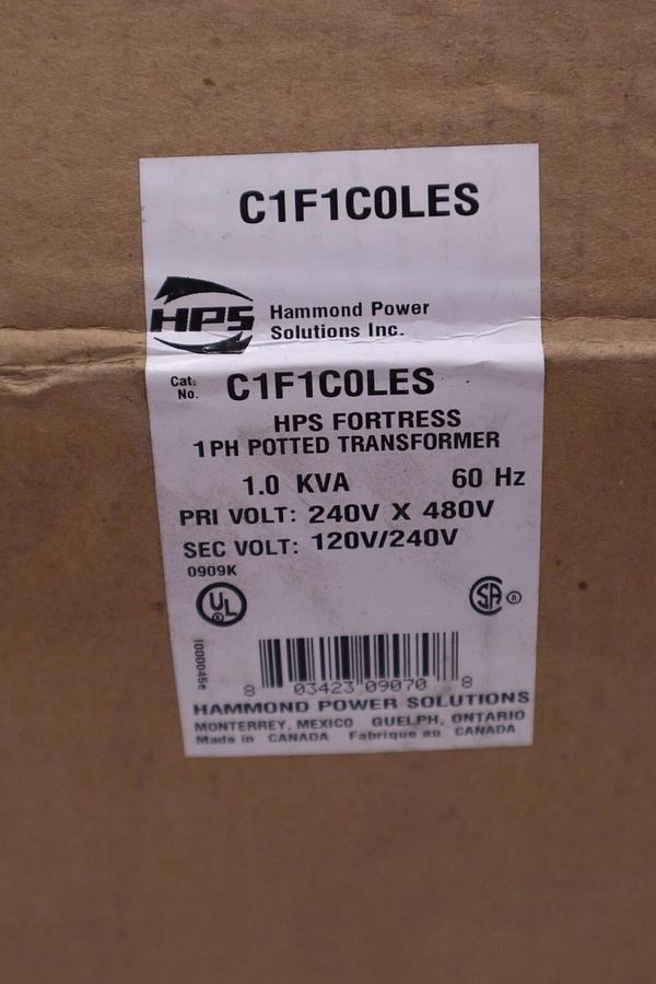 Hammond HPS C1F1C0LES Transformer 1 KVA 1000 VA C1F1COLES STOCK 031-A