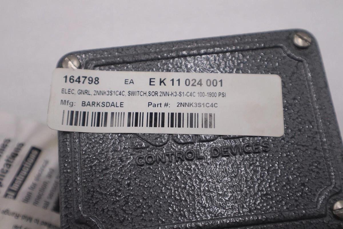 Used NEW SOR 2NN-K3-S1-C4C PRESSURE SWITCH STOCK G546A