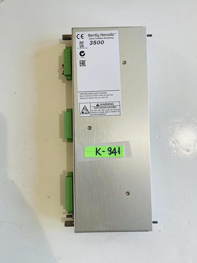 Used Bently Nevada 140471-01 Series 3500/42 Prox/Velom I/O Module K-941