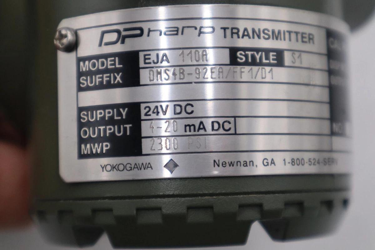Used NEW YOKOGAWA DMS4B-92EA/FF1/D1 EJA 1100 PRESSURE TRANSMITTER DIFFERENTIAL #H151A