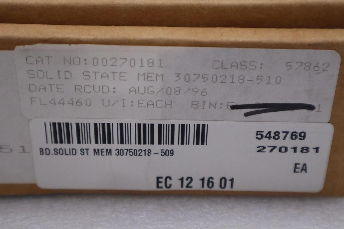 Used NEW IN BOX HONEYWELL 30750218-010 MEMORY BOARD 12KROM 1K RAM STOCK G627