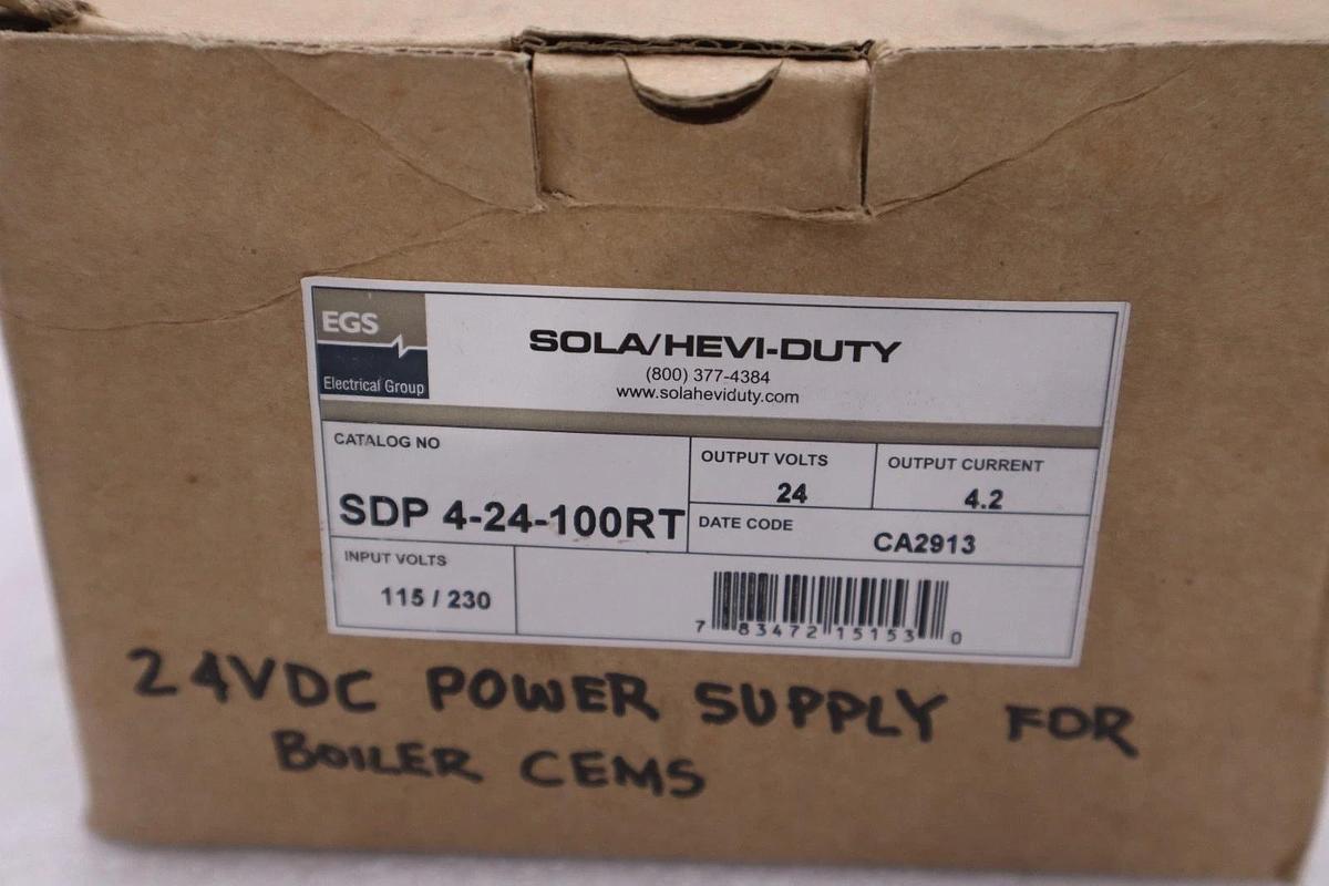 NEW OPEN BOX Emerson SDP 4-24-100RT Sola Power Supply STK GF365