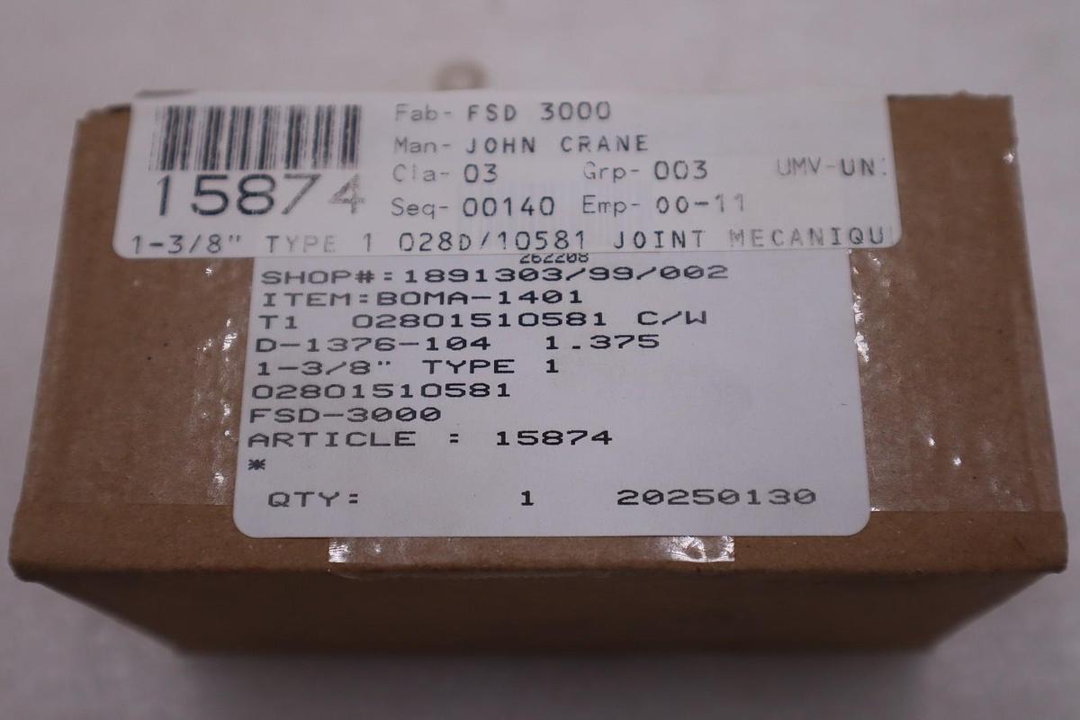 John Crane FSD3000/ D-1376-104 1-3/8" TYPE 1 Spring Seal Assembly - STK GF489A