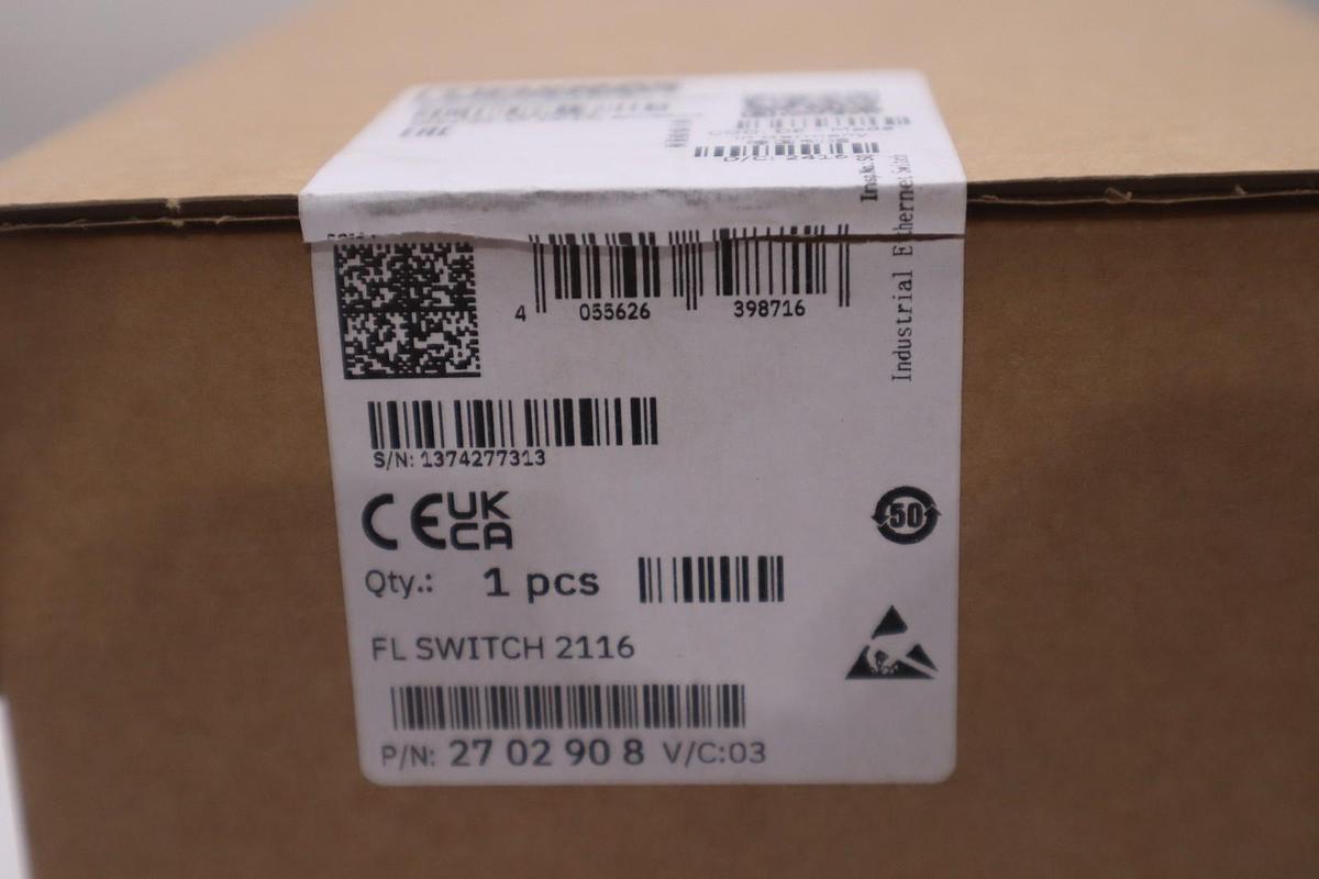 PHOENIX CONTACT FL SWITCH 2116 ETHERNET SWITCH - NEW SEALED - STOCK GF1060