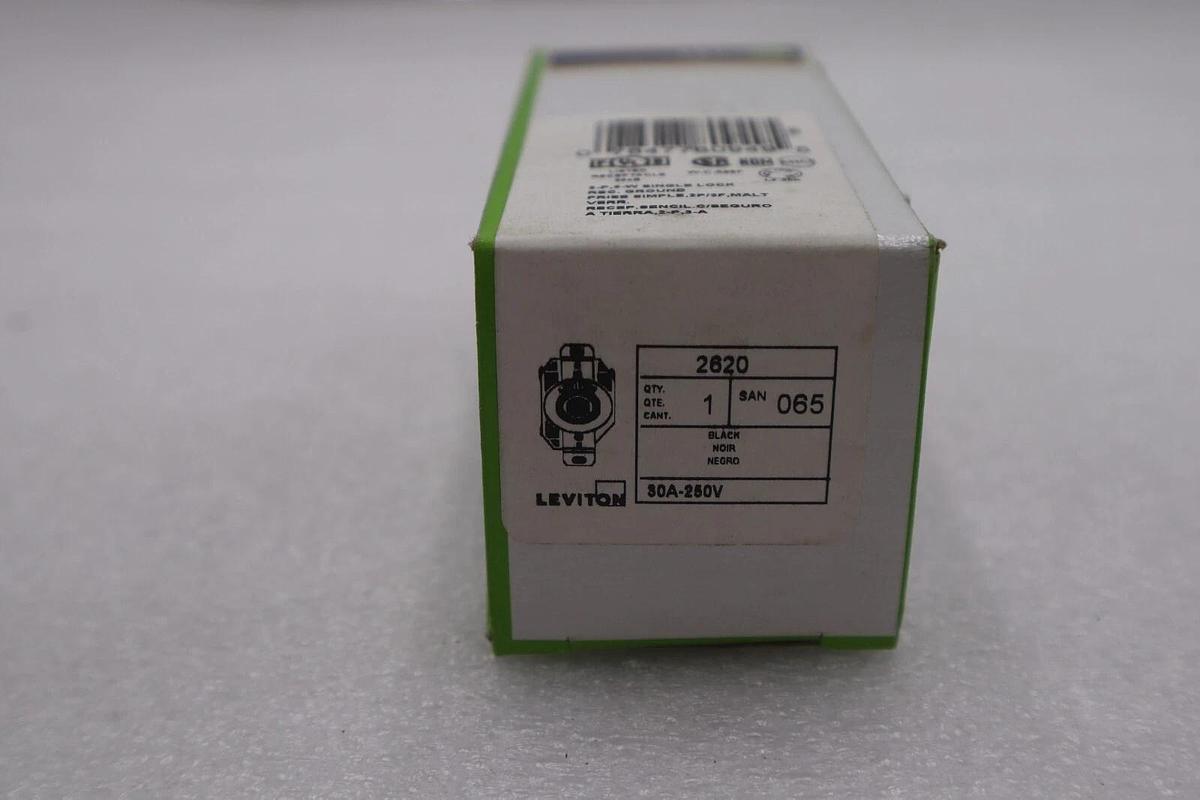 Used Leviton 2620 30A-250V Flush Mounting Locking Receptacle  Stock #K-2075