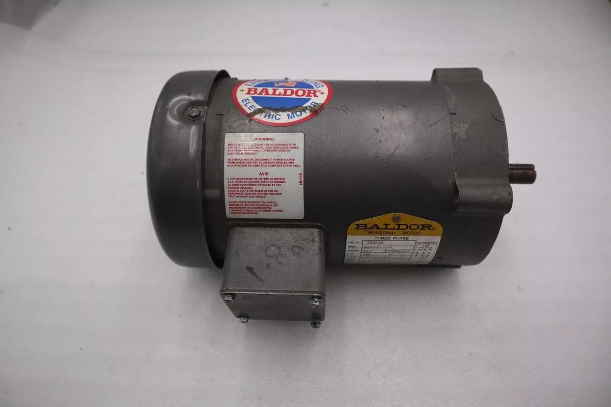 Used BALDOR VM3534 1/3 HP AC THREE PHASE INDUSTRIAL MOTOR STOCK M-187 663001419273