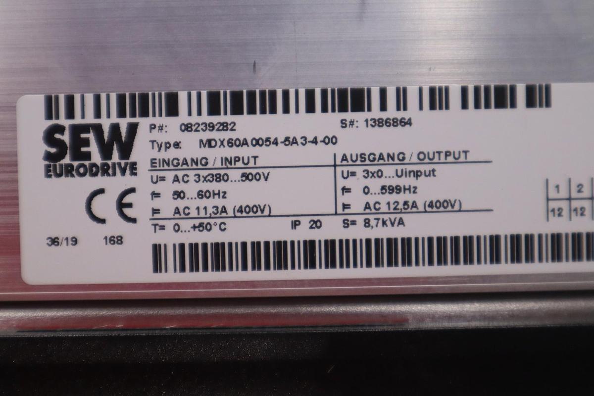 Used Sew Eurodrive MDX61B0055-5A3-4-0T Movidrive Drive Inverter H-770C
