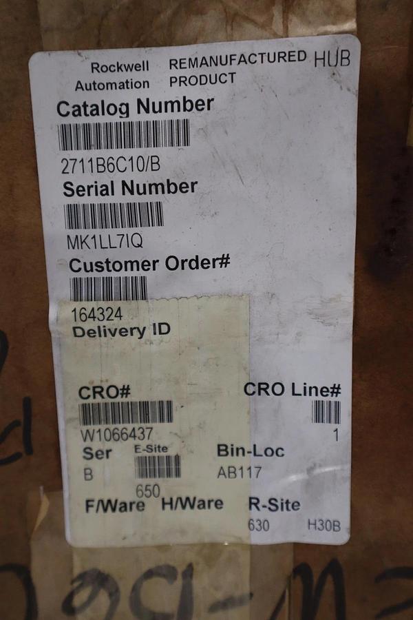 Refurbished 2711-B6C10 AB Factory Refurbished Allen Bradley Panelview 600 2711B6C10 #SGF-12