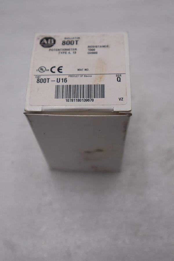 Used NEW ALLEN BRADLEY 800T-U16 POTENTIOMETER UNIT 800TU16 STOCK GF-703A