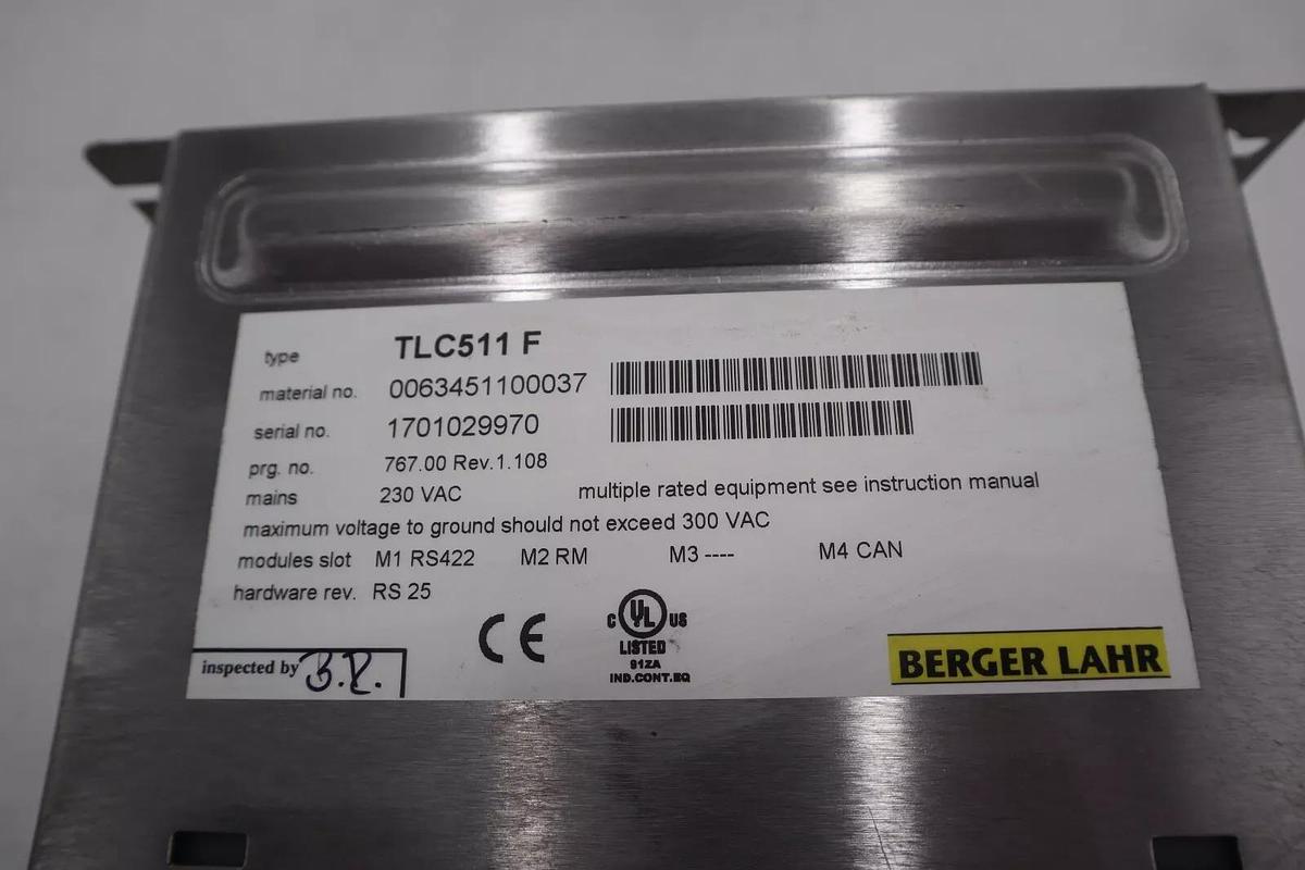 Used Bereger Lahr TLC511 F Servo Drive POSITIONING CONTROLLER 5 AMP STOCK B-726