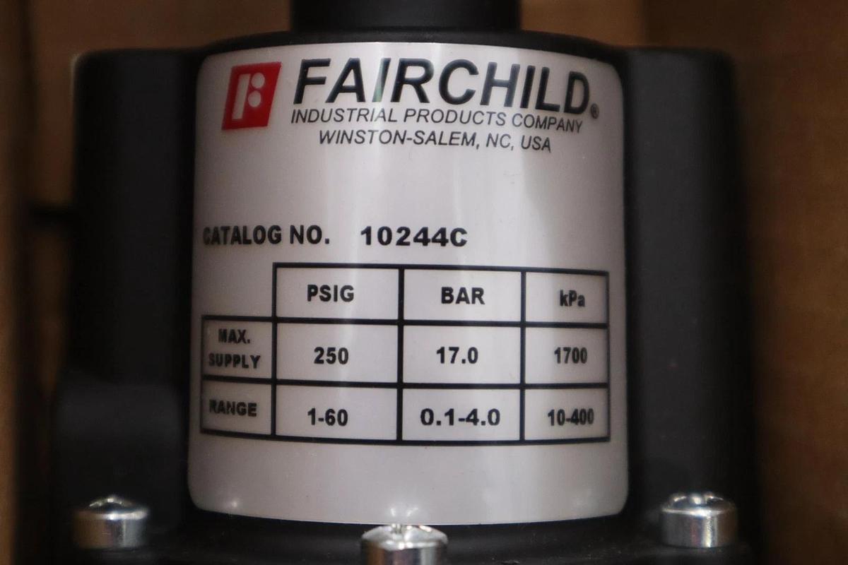Used FAIRCHILD INDUSTRIAL PROD 10244C PNEUMATIC REGULATOR MODEL 10C - STOCK GF373