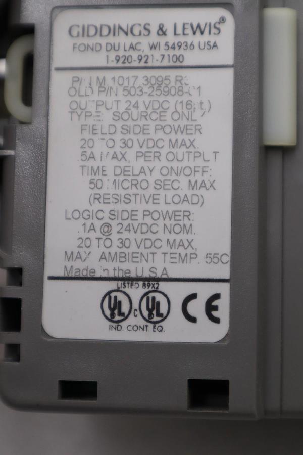Used GIDDINGS & LEWIS DANAHER MOTION M.1017.3095 R3 / M10173095 R3 MODULE #6006