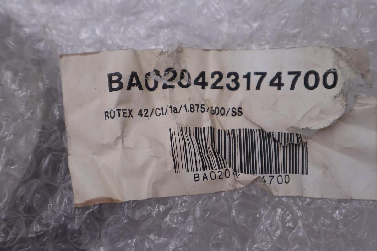 Used ROTEX BA020423174700 COUPLING STOCK #L-217-A