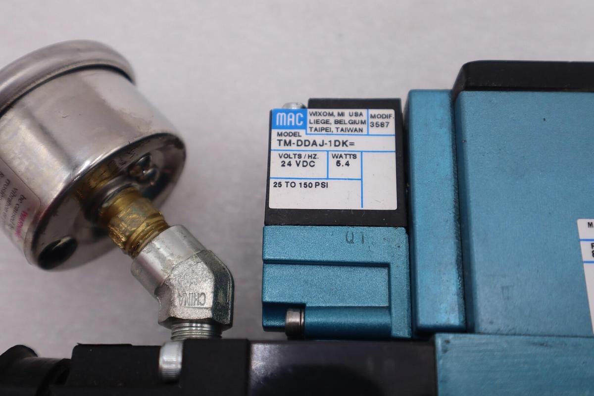 Used MAC 82A-0A-CPA VALVE TM-DDAJ-1DK PR82A-GADA VAC TO A50 PSI STOCK #323-A